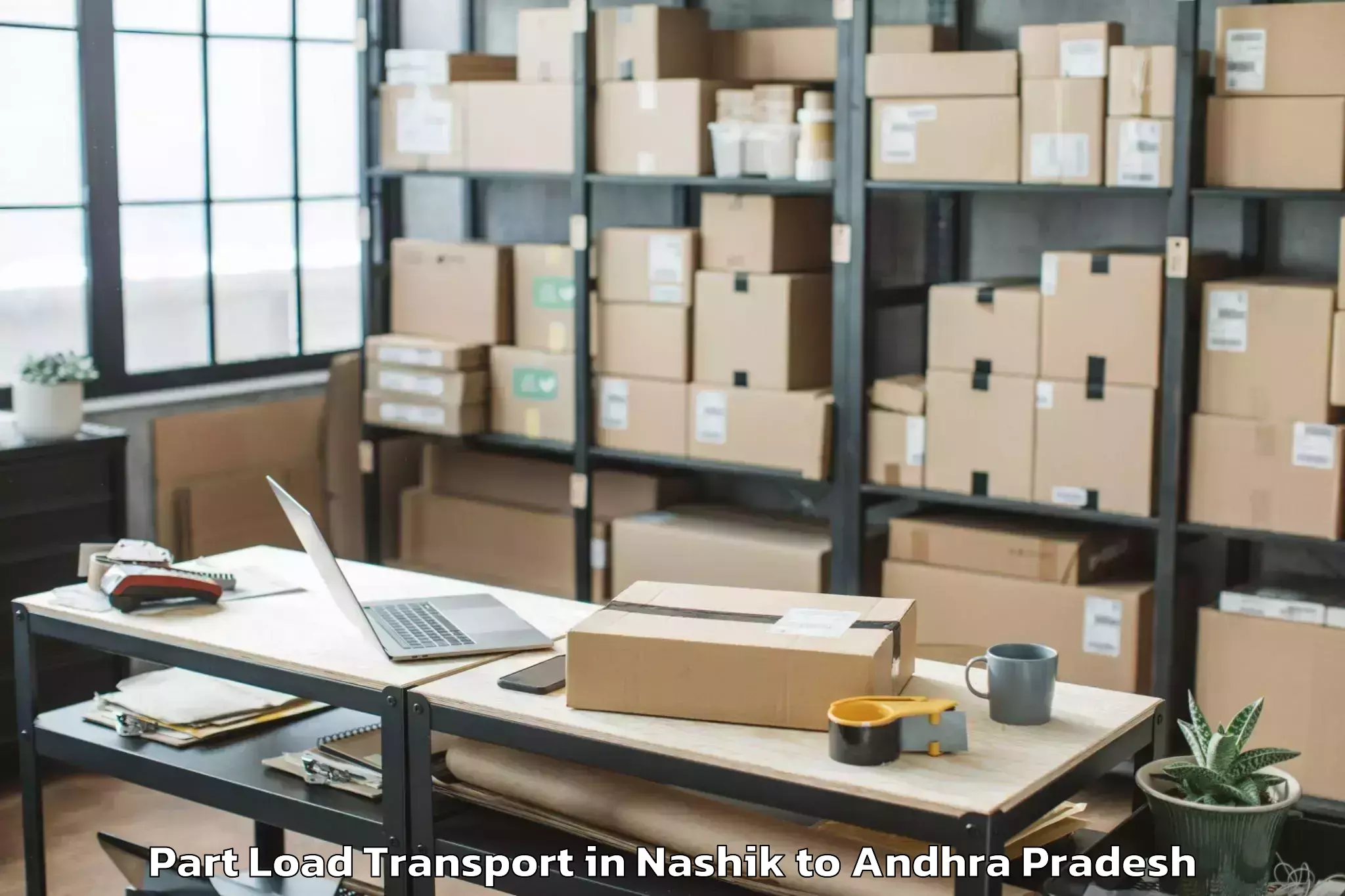 Leading Nashik to Kakinada Port Part Load Transport Provider